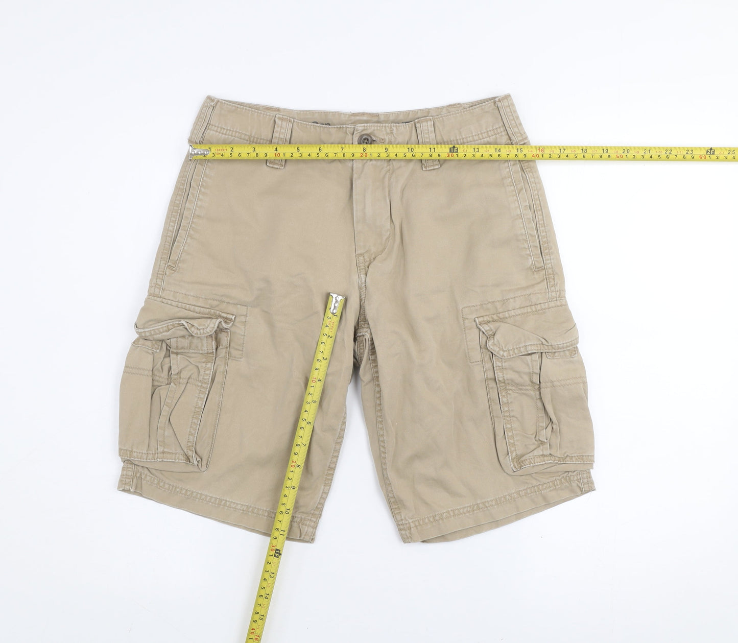 Gap Mens Beige Cargo Shorts Size 28 Regular Cotton Canvas