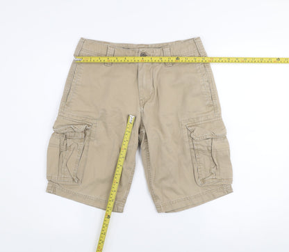 Gap Mens Beige Cargo Shorts Size 28 Regular Cotton Canvas