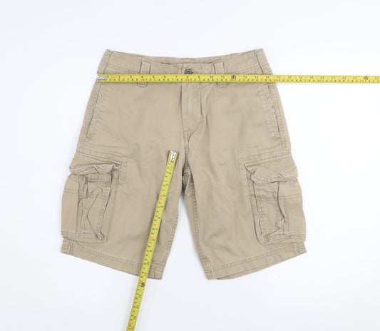 Gap Mens Beige Cargo Shorts Size 28 Regular Cotton Canvas