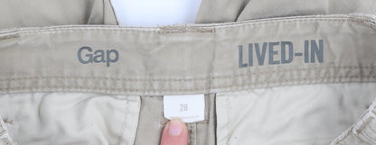 Gap Mens Beige Cargo Shorts Size 28 Regular Cotton Canvas