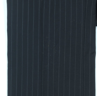 Remus Uomo Men's Black Pinstripe Wool Dress Trousers 40R