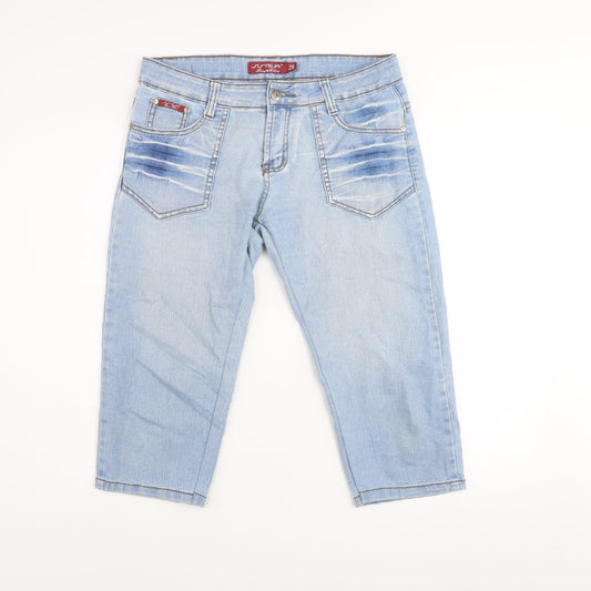 Unisex Adultss UK Size 28 Sister Lusy & Elisa Slim Fit Cropped Blue Jeans
