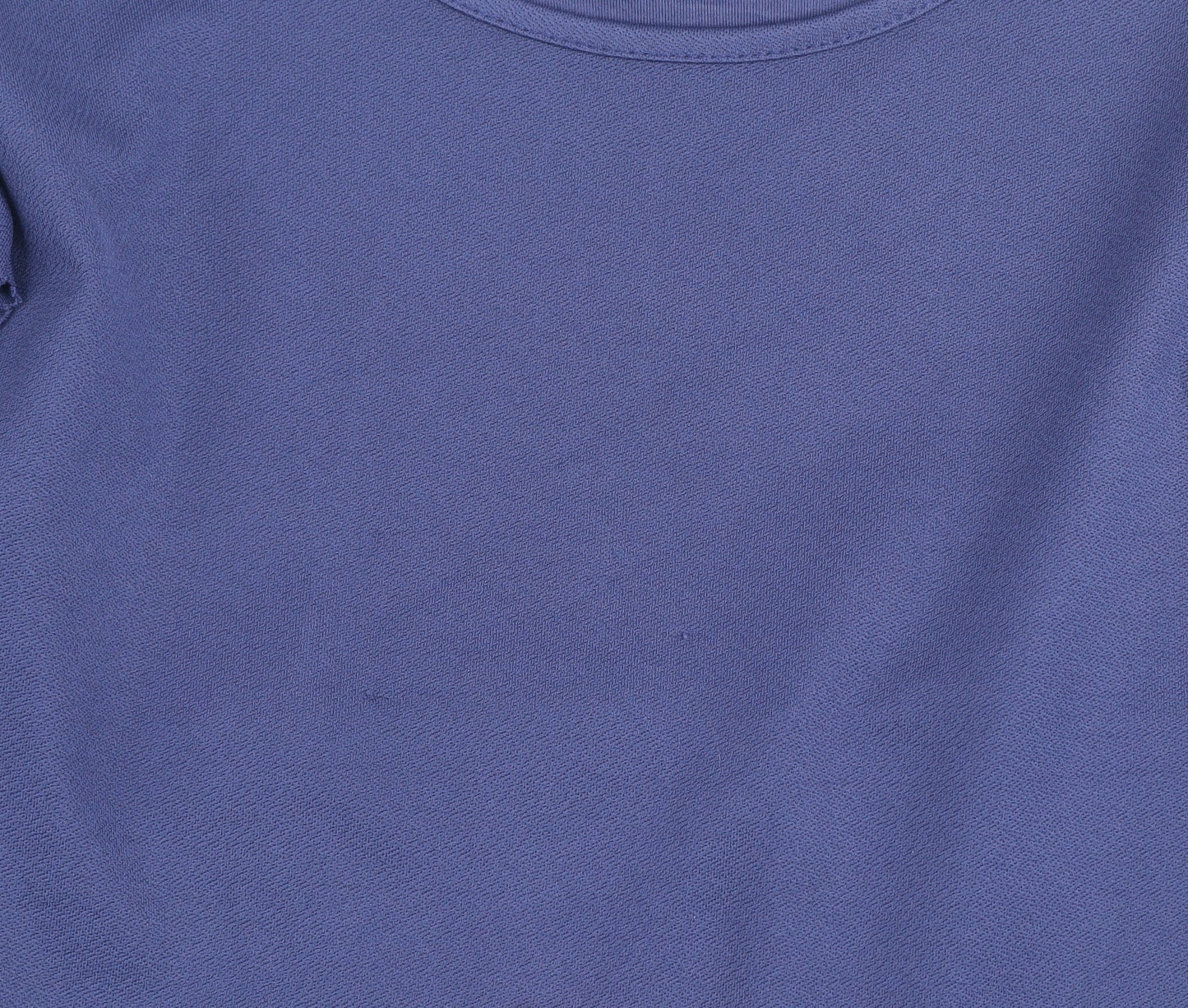 Primark Women Blue Long Sleeve Skater Dress Size 10 Ruffle Detail