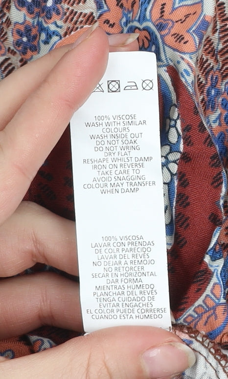 Atmosphere Womens Multicoloured Paisley Slip Dress Size 8 Boho Summer