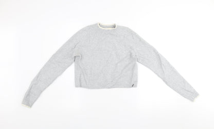 Womens UK Size XS Hollister Grey Pullover Jumper