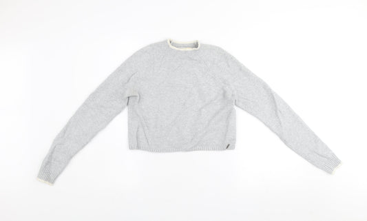 Womens UK Size XS Hollister Grey Pullover Jumper