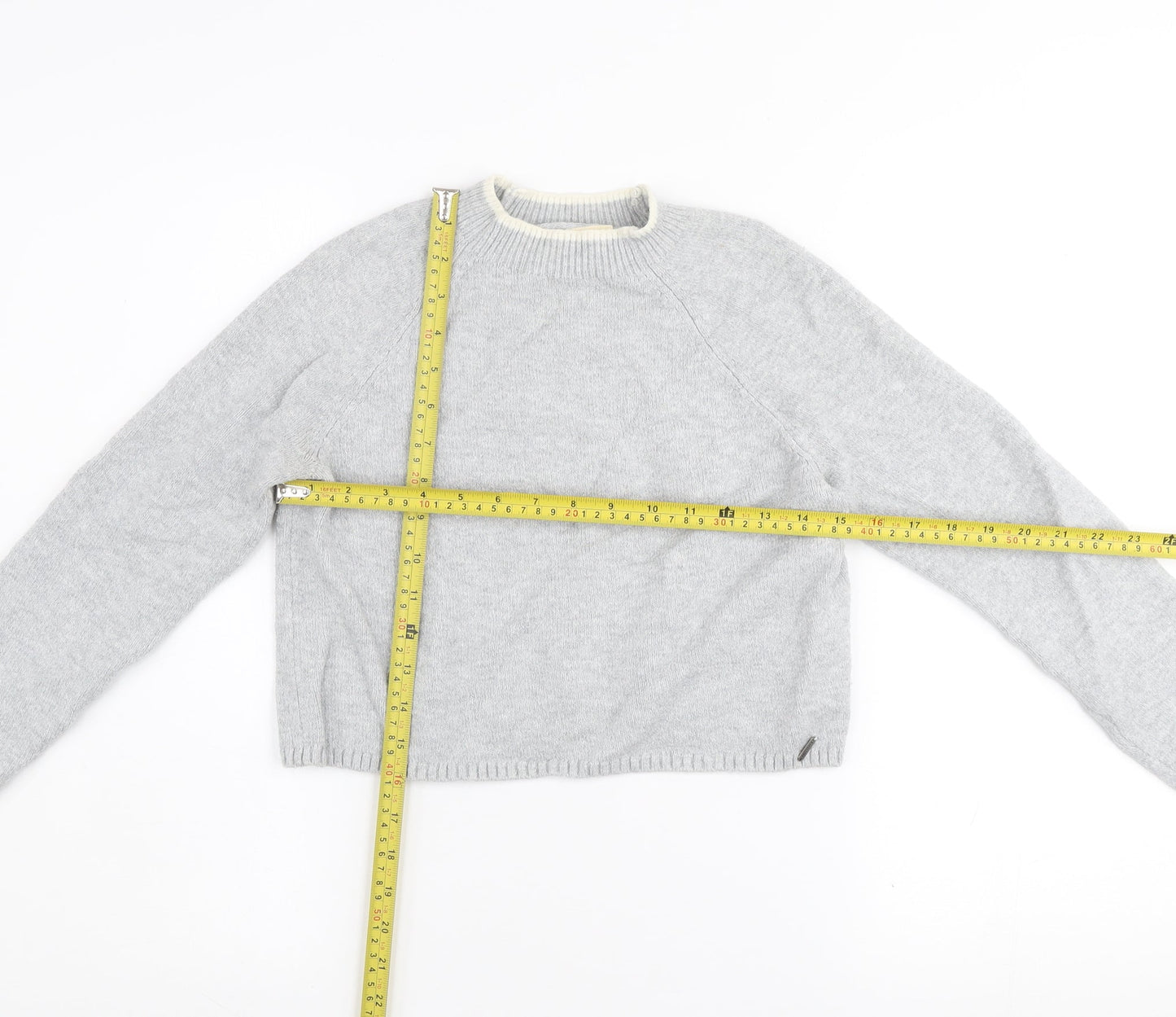 Womens UK Size XS Hollister Grey Pullover Jumper
