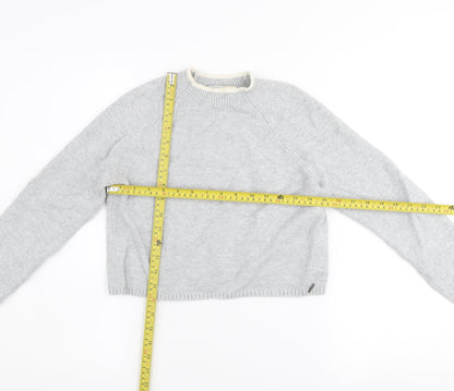 Womens UK Size XS Hollister Grey Pullover Jumper