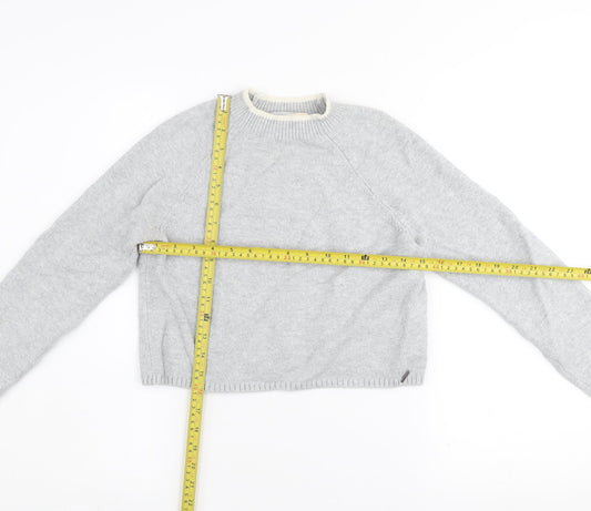 Womens UK Size XS Hollister Grey Pullover Jumper