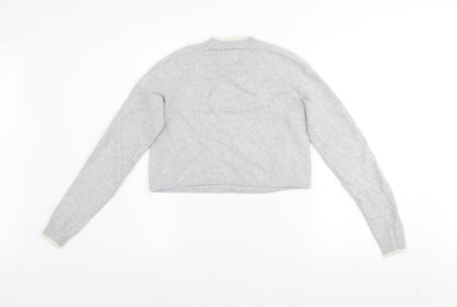 Womens UK Size XS Hollister Grey Pullover Jumper