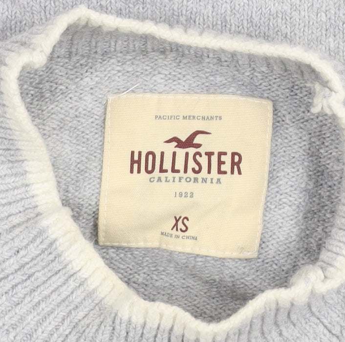Womens UK Size XS Hollister Grey Pullover Jumper