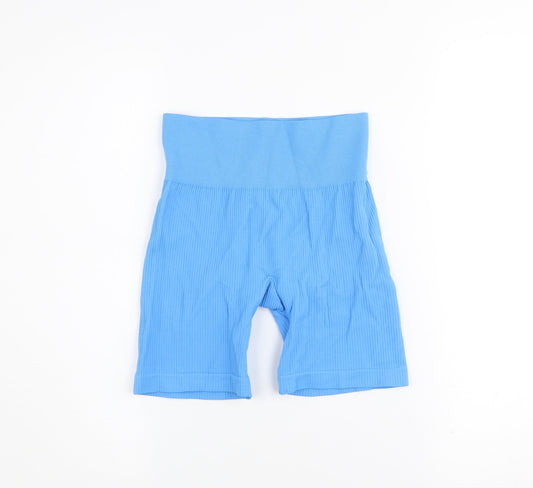 Pull & Bear Women's Blue Biker Activewear Shorts XS Lightweight Stretch