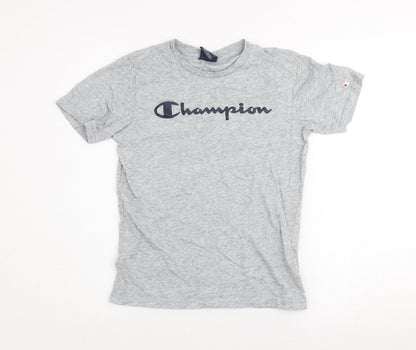 Boys UK Size 11-12 Years Champion Grey Basic T-Shirt