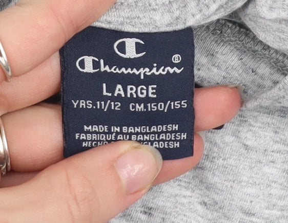Boys UK Size 11-12 Years Champion Grey Basic T-Shirt