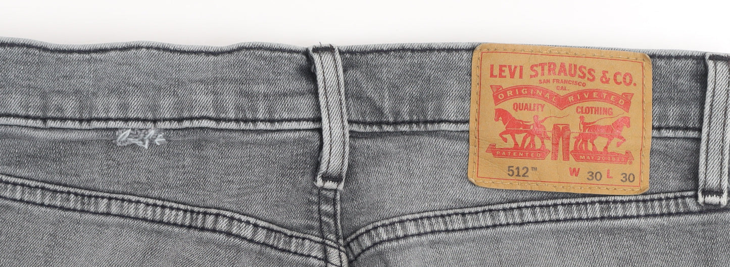 Levi's 512 Slim Fit Men's Grey Denim Jeans W30 L30