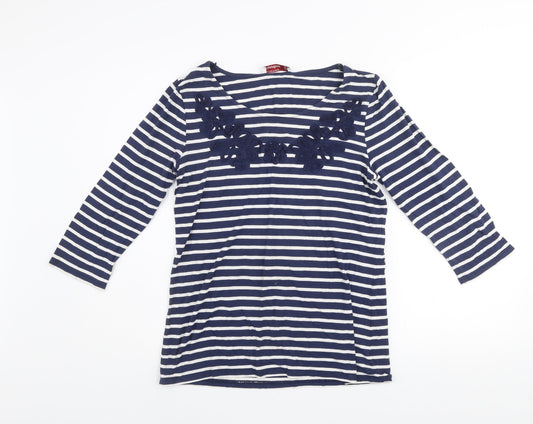 Womens UK Size 14 Dunnes Stores Blue Basic T-Shirt