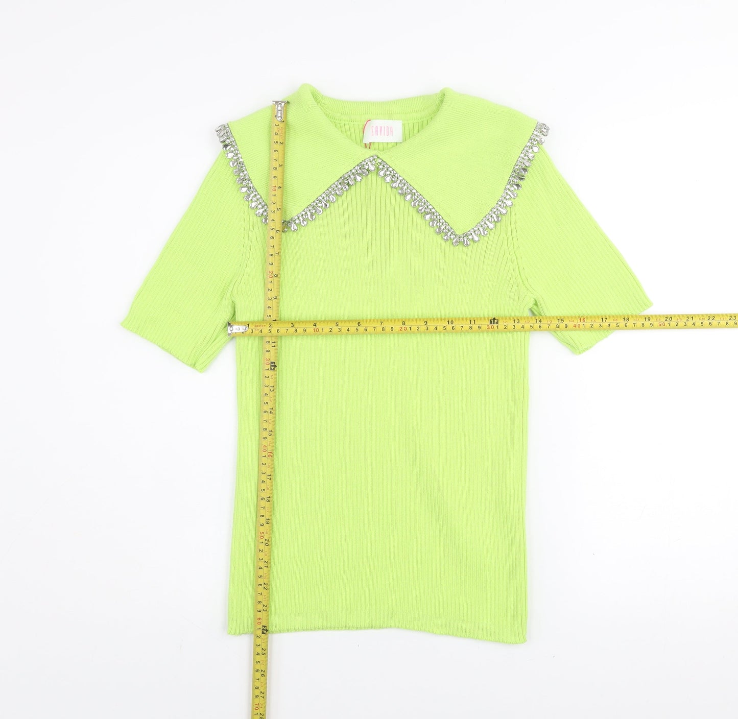 Womens UK Size 12 Savida Green Jersey T-Shirt