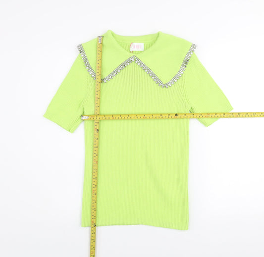 Womens UK Size 12 Savida Green Jersey T-Shirt