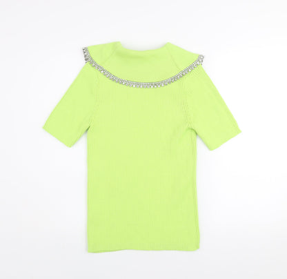 Womens UK Size 12 Savida Green Jersey T-Shirt