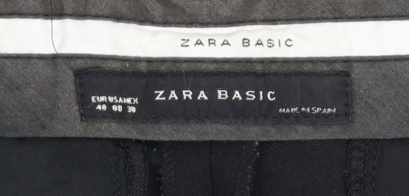 Zara Basic Men's Black Slim Fit Dress Pants Size 40