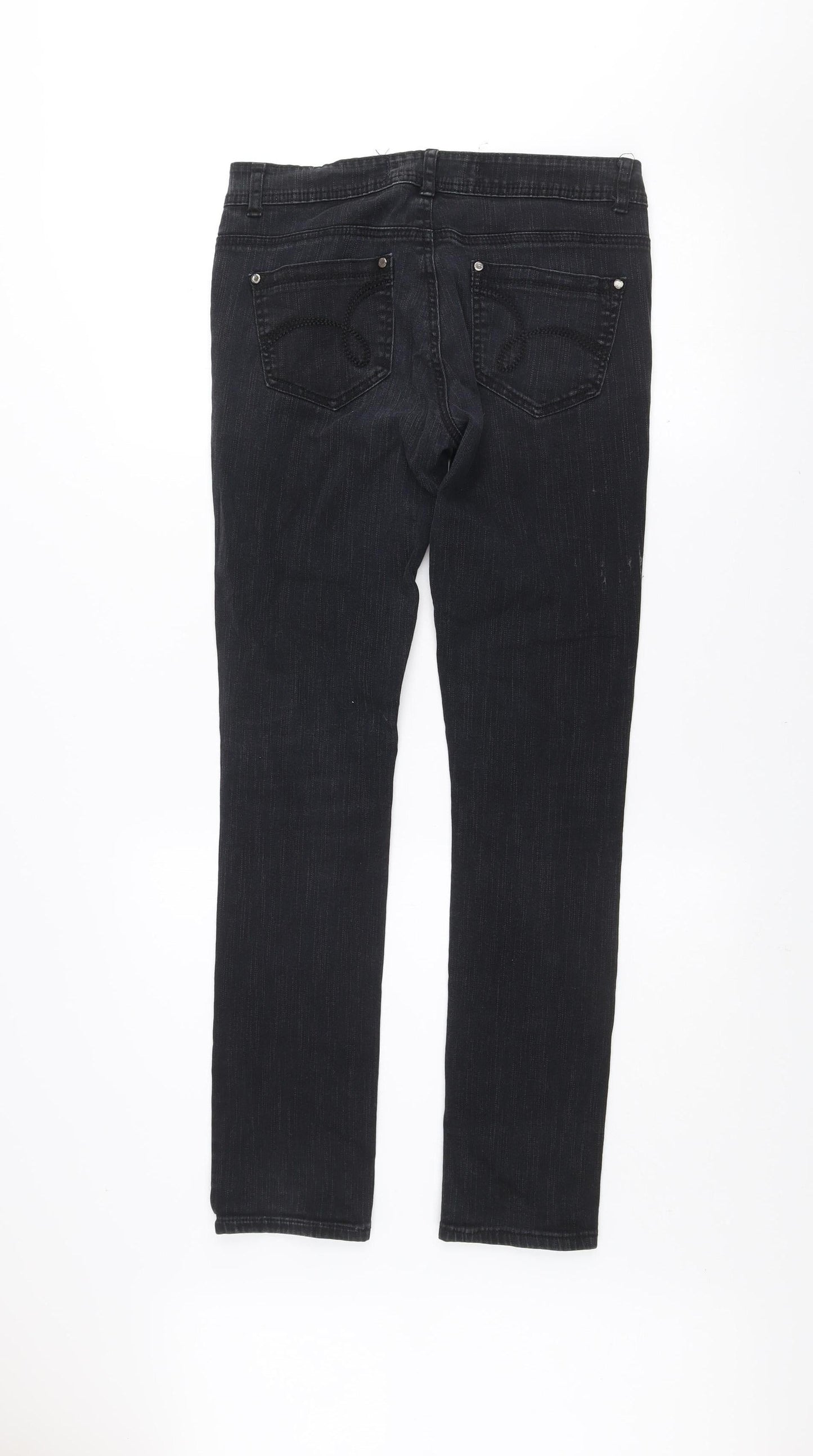 Womens UK Size 12 Dunnes Slim Fit Skinny Black Jeans