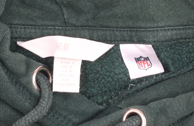 Mens UK Size S H&M Green Pullover Hoodie