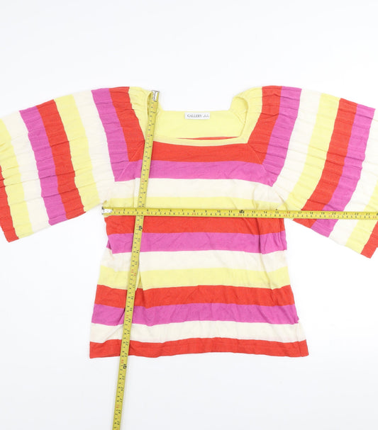 Womens UK Size M Gallery Multicoloured Tunic T-Shirt