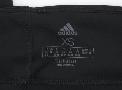 Womens UK Size XS adidas Slim Fit Leggings Black Leggings