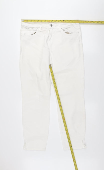 s.Oliver Women's White Slim Fit Betsy Jeans Size 16