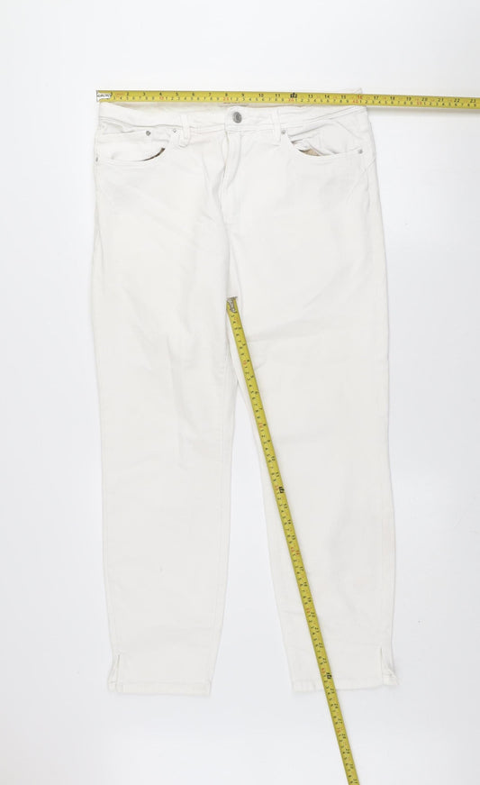 s.Oliver Women's White Slim Fit Betsy Jeans Size 16