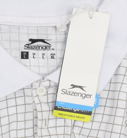 Mens UK Size L Slazenger Polyester Blend Polo Shirt