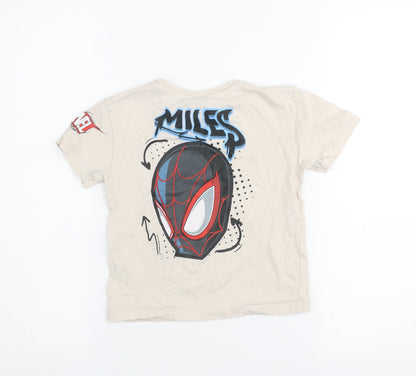 Boys UK Size 2-3 Years Primark Beige Basic T-Shirt