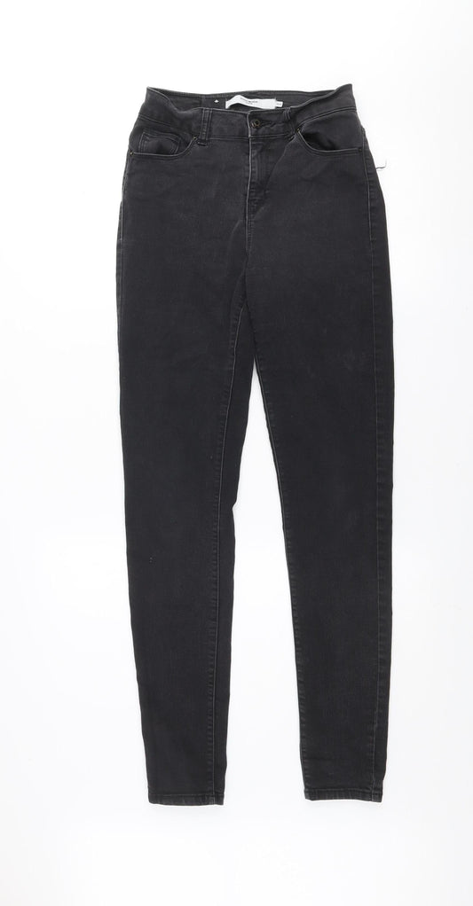Womens UK Size XS VERO MODA Slim Fit Skinny Black Jeans