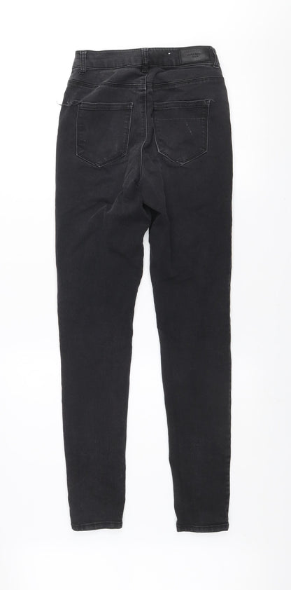 Womens UK Size XS VERO MODA Slim Fit Skinny Black Jeans