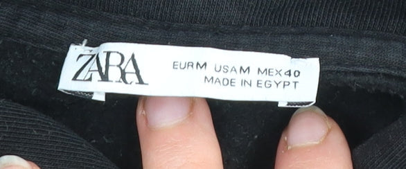 Womens UK Size 12 Zara Black Pullover Hoodie