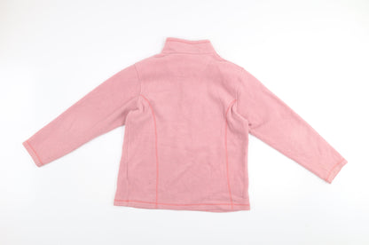 Regatta Women Pink 1/4 Zip Fleece Pullover UK 14 Outdoor Sweatshirt