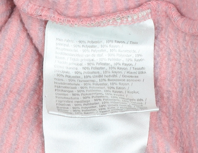 Regatta Women Pink 1/4 Zip Fleece Pullover UK 14 Outdoor Sweatshirt