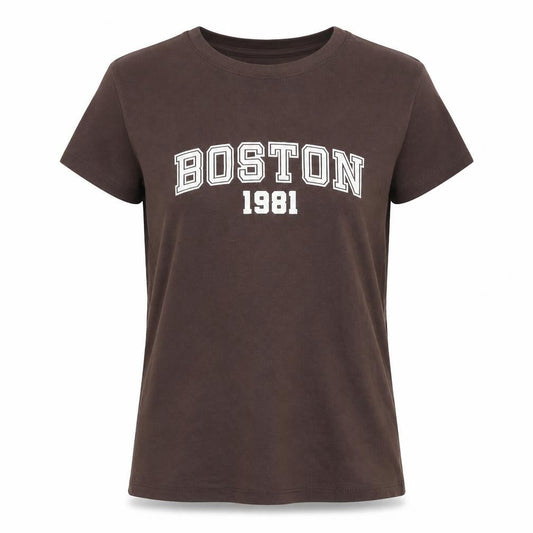 Womens UK Size 12 Stradivarius Brown Basic T-Shirt