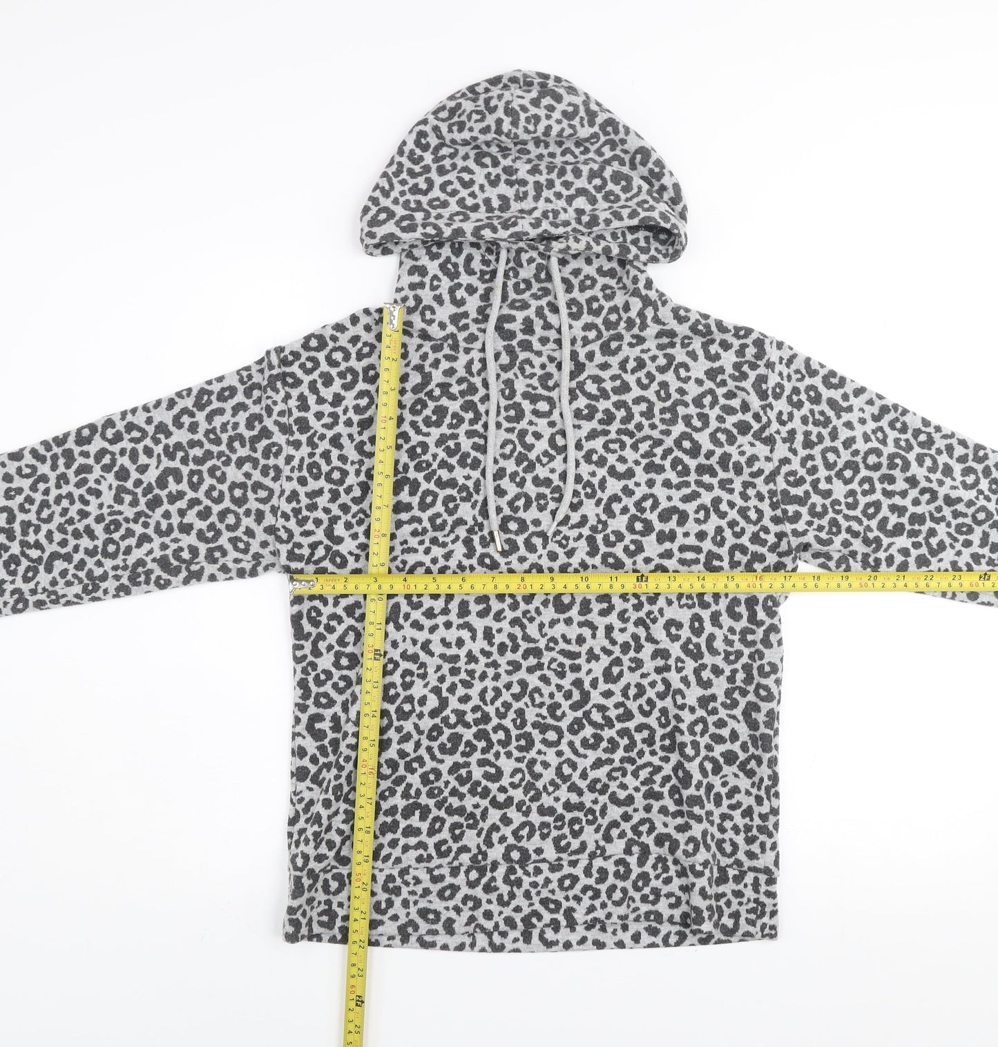 Womens UK Size S Kelly & Grace Grey Pullover Hoodie