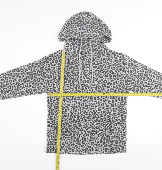 Womens UK Size S Kelly & Grace Grey Pullover Hoodie