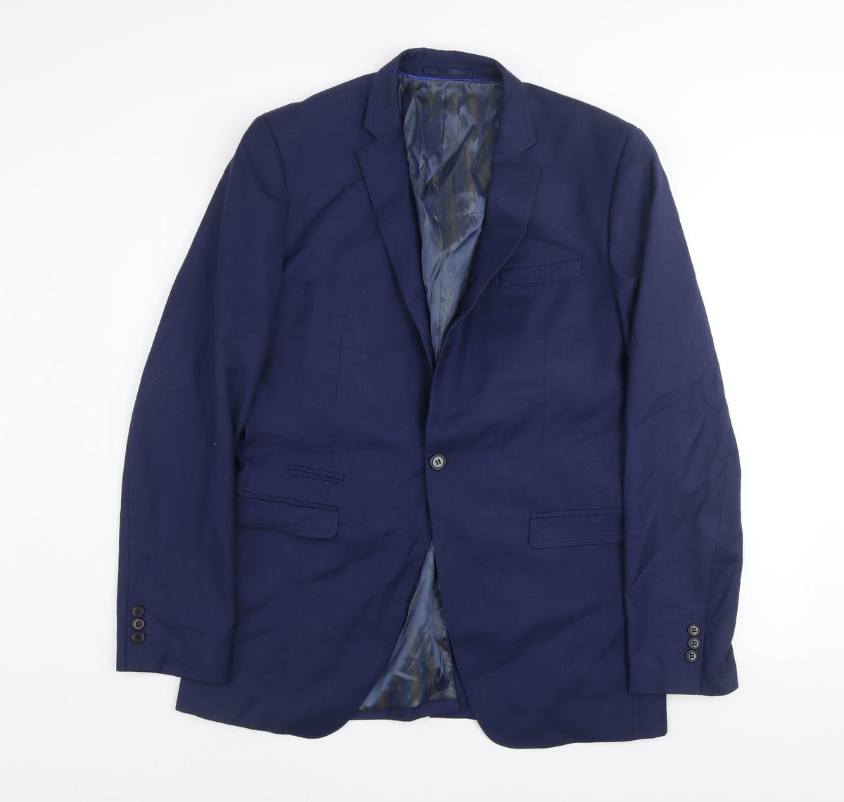 Mens UK Size 40 Identikit Regular Blue Suit Jacket
