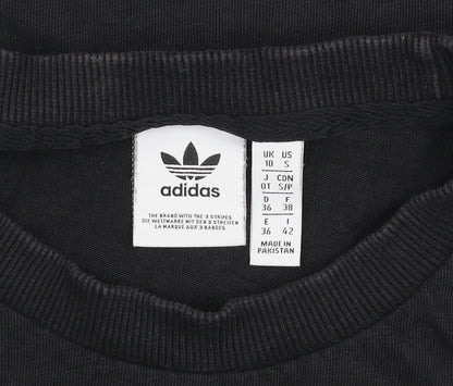 Womens UK Size 10 adidas Black Basic T-Shirt