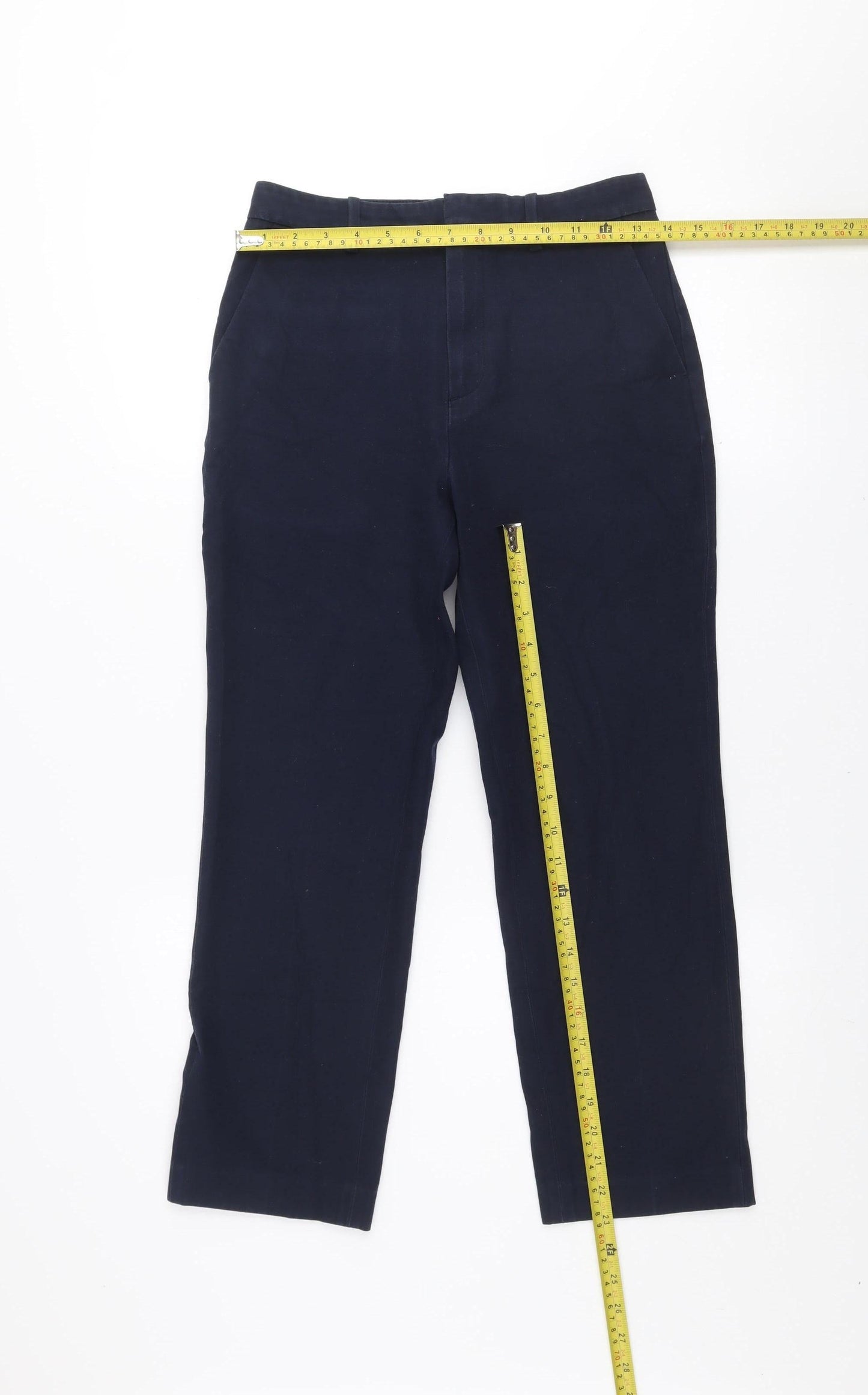 Uniqlo Men's Blue Slim Chino Trousers Size 2XS Cotton Blend