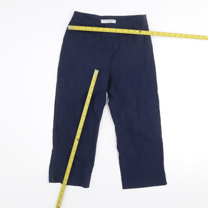 Womens UK Size 10 Kelly & Grace Slim Fit Cropped Blue Trousers