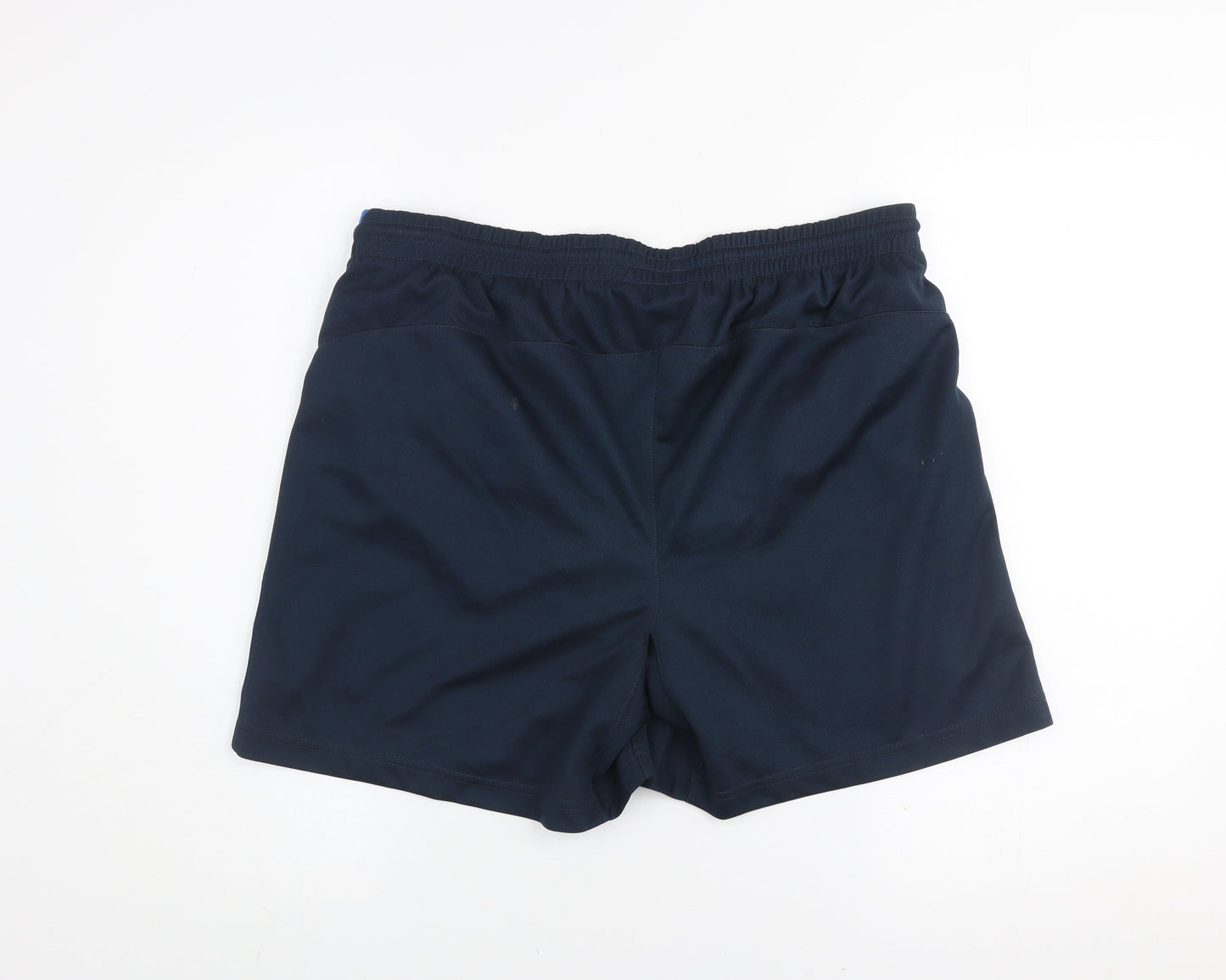 Hi-Tec Men's Black and Blue Athletic Shorts Size L Polyester