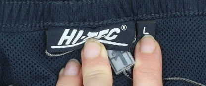 Hi-Tec Men's Black and Blue Athletic Shorts Size L Polyester