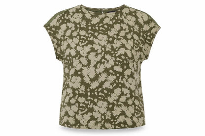 Marks and Spencer Women’s Green Floral Print Short Sleeve T-Shirt Size 8