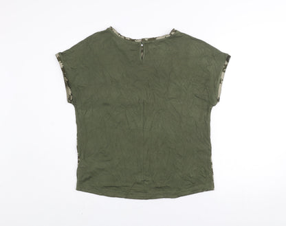 Marks and Spencer Women’s Green Floral Print Short Sleeve T-Shirt Size 8