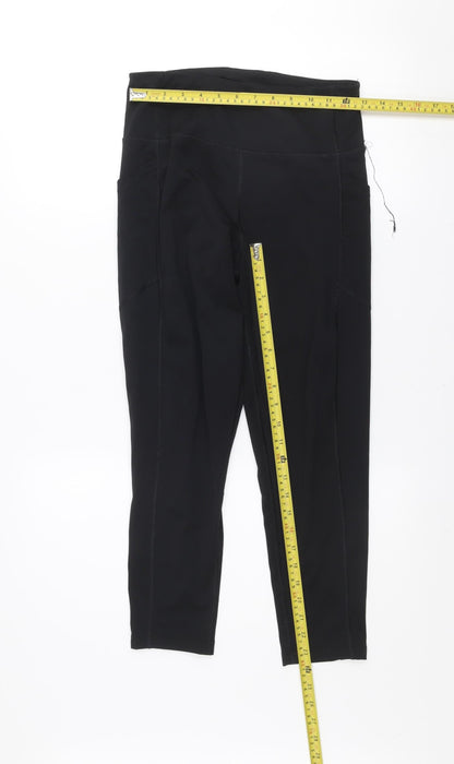 Womens UK Size M Calvin Klein Slim Fit Capri Black Leggings
