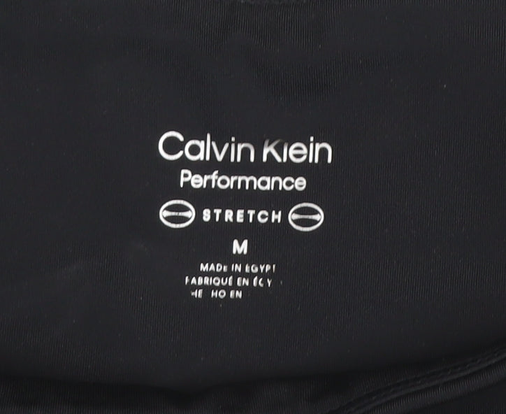 Womens UK Size M Calvin Klein Slim Fit Capri Black Leggings